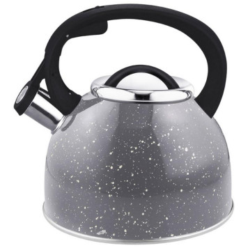 005171 Чайник из нерж.стали Mallony 'Arte' (2.5л, со свистком, серый с белыми точками)-1