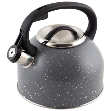 005171 Чайник из нерж.стали Mallony 'Arte' (2.5л, со свистком, серый с белыми точками)-2