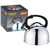 005177 Чайник из нерж стали со свистком 'Arte' (зеркальная полировка) 2.5л