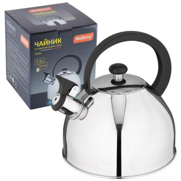 005178 Чайник из нерж стали со свистком Opera (зеркальная полировка) 2.5л