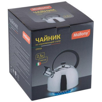 005178 Чайник из нерж стали со свистком Opera (зеркальная полировка) 2.5л-4