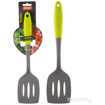 005425 Лопатка Novita с отверстиями Mallony, нейлон с цветной ручкой