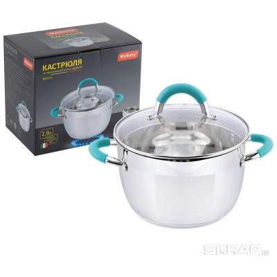 005429 Кастрюля из нерж.стали Mallony Bravo (2.9л)