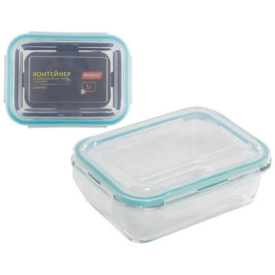 005472 Контейнер из боросил. стекла Mallony DIAFANO с крышкой из пластика