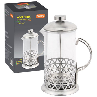 005486 Чайник/кофейник (кофе-пресс) Mallony 'Rombo' 600ML