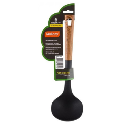 006461 Половник Foresta Mallony, нейлон (черный) с цветной ручкой под дерево