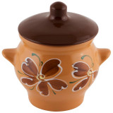 006692 Горшок 0.65л 'Цветы' для жаркого