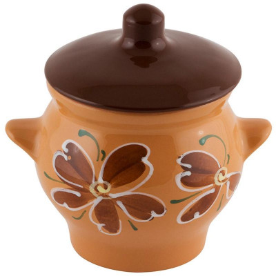 006692 Горшок 0.65л 'Цветы' для жаркого