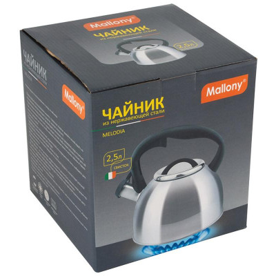 006870 Чайник из нерж.стали Mallony Melodia (2.5л, со свистком, зеркальная полировка)-4