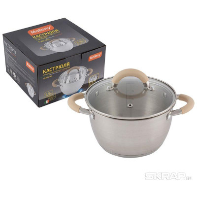 007218 Кастрюля из нерж.стали Mallony Fortuna (2.5л)