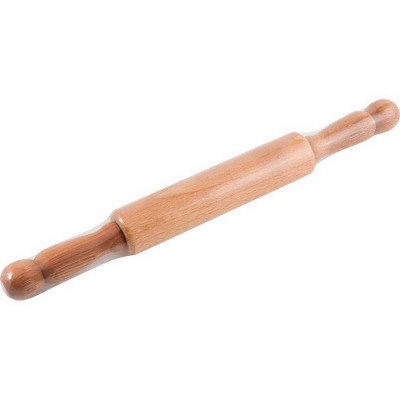 007511 Скалка 50см с вращающимися ручками, бук-2