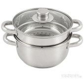 008524 Пароварка Mallony MEDIANO 2х-уровневая (2.5л) нерж сталь