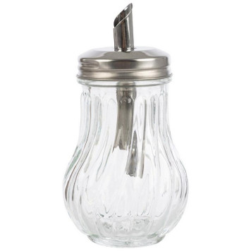 103762 Сахарница 200мл, DOLCE, стеклянная с дозатором из нерж стали-1