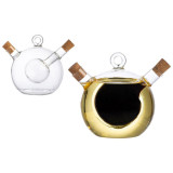 105013 Ёмкость для масла и уксуса Mallony OLIVA 350/50мл из стекла, круглая