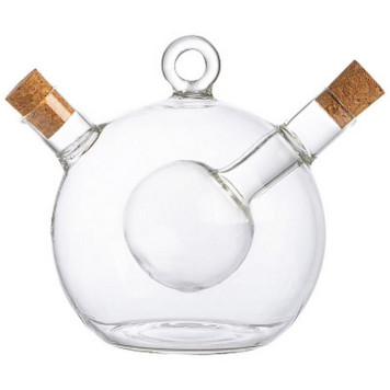 105013 Ёмкость для масла и уксуса Mallony OLIVA 350/50мл из стекла, круглая-1