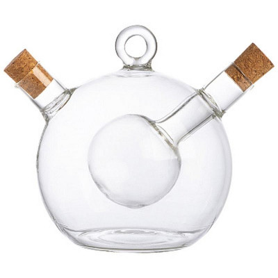 105013 Ёмкость для масла и уксуса Mallony OLIVA 350/50мл из стекла, круглая-1