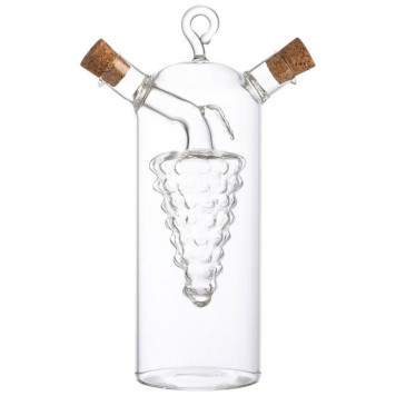 105014 Ёмкость для масла и уксуса Mallony OLIVA 350/50мл из стекла, дизайн: виноград