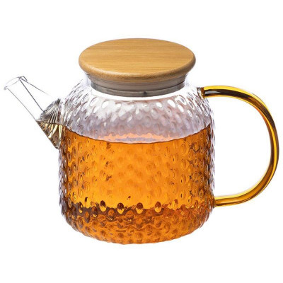 105040 Чайник заварочный Leonord AROMA 1л из боросиликатного стекла с рельефом-2