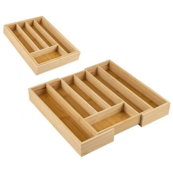 105123 Лоток для столовых приборов BAMBOO (раздвижной) Mallony-2
