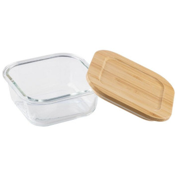 106021 Контейнер из жаропрочного стекла Leonord BAMBU с крышкой из бамбука (0.5л)-2
