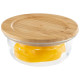 106023 Контейнер из жаропрочного стекла Leonord BAMBU с крышкой из бамбука, круглый (0.4л)