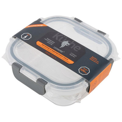 106024 Контейнер из жаропрочного стекла Leonord Praktisch с крышкой из пластика (0,5л)-2