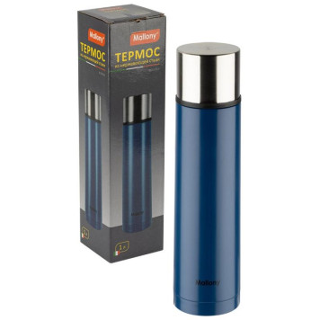 106032 Термос из нерж.стали BOSSOLO Mallony (1.0л) синий