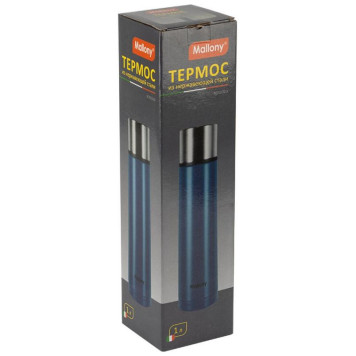 106032 Термос из нерж.стали BOSSOLO Mallony (1.0л) синий-3