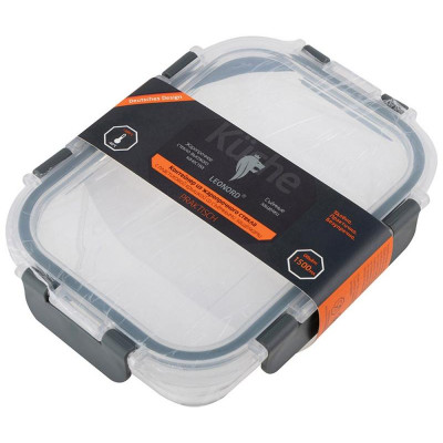 106072 Контейнер из жаропрочного стекла Leonord Praktisch с крышкой из пластика (1.5л)-1