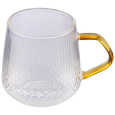 106476 Кружка Leonord AROMA 435 мл из боросиликатного стекла с рельефным корпусом-1