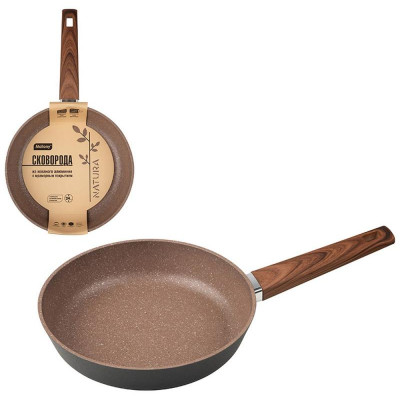 106814 Сковорода Mallony ков. алюм. с мраморным покрытием NATURA (24см)