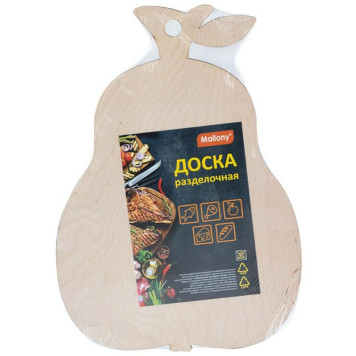 107014 Доска разделочная Mallony (фанера) 'Груша'-3