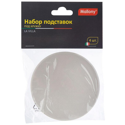 107069 Набор подставок под кружку Mallony LA VILLA (4шт)-4