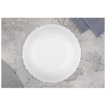 107073 Тарелка суповая Dolche Vita опаловое стекло Mallony 600мл-1