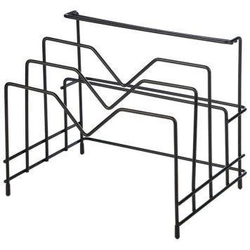 107587 Держатель настольный для крышек/досок Mallony L’ordine Nero 26.5х19х21см