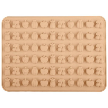 107660 Форма для конфет, мармелада, льда Mallony PERFETTO фрукты (66 ячеек)