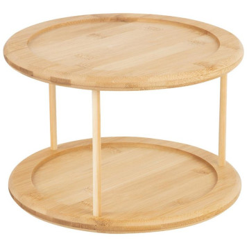 108078 Подставка для кухни Mallony вращающаяся круглая BAMBU (бамбук)