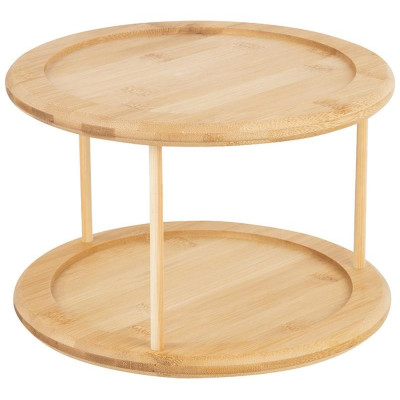 108078 Подставка для кухни Mallony вращающаяся круглая BAMBU (бамбук)