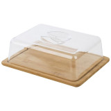 108096 Сырница прямоугольная из бамбука Mallony BAMBU с крышкой