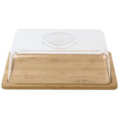 108096 Сырница прямоугольная из бамбука Mallony BAMBU с крышкой-2