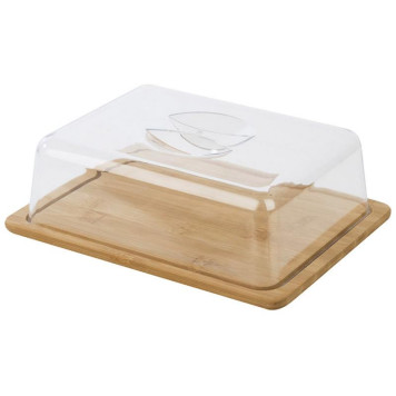 108096 Сырница прямоугольная из бамбука Mallony BAMBU с крышкой