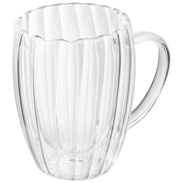 108124 Кружка из рельефного стекла Leonord AROMA RIVERA-2
