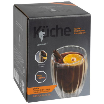 108125 Стакан из рельефного стекла Leonord AROMA RIVIERA-2