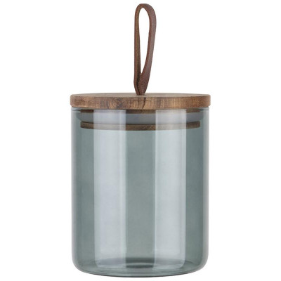 108282 Банка стеклянная 0.45л для сыпучих продуктов Leonord ALBERO DI MARMO с крышкой-1