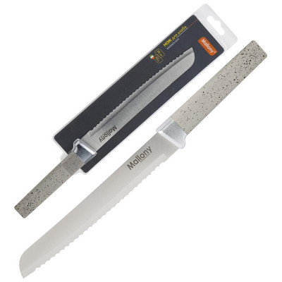 108296 Нож с рукояткой софт-тач Mallony MARMOLADA для хлеба