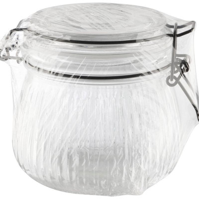 108317 Банка из рельефного стекла 0.5л Mallony LA SCALA с бугельным замком-3