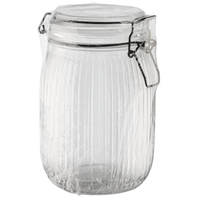 108318 Банка из рельефного стекла 0.75л Mallony LA SCALA с бугельным замком-3