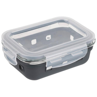 108338 Контейнер из жаропрочного стекла с крышкой Mallony MASSIMO (0.37л, в силиконовой подставке)