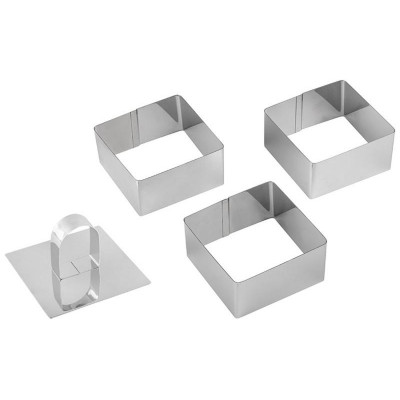 108353 Набор форм для выпечки Mallony TORTA квадрат (3шт)