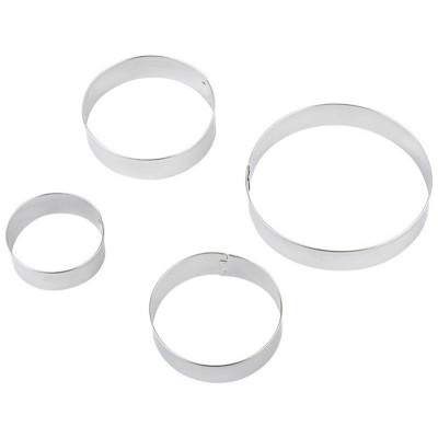 108357 Набор форм для выпечки и вырубки теста Mallony TORTA круг (4шт)